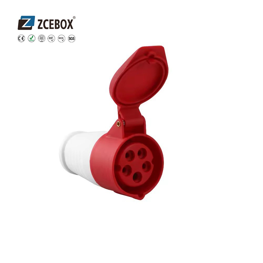 ZCEBOX 63Amp 4Pin Industrial Socket and Plug 63A IP67 480V Waterproof Industrial Plug Socket Connector Pin 3p