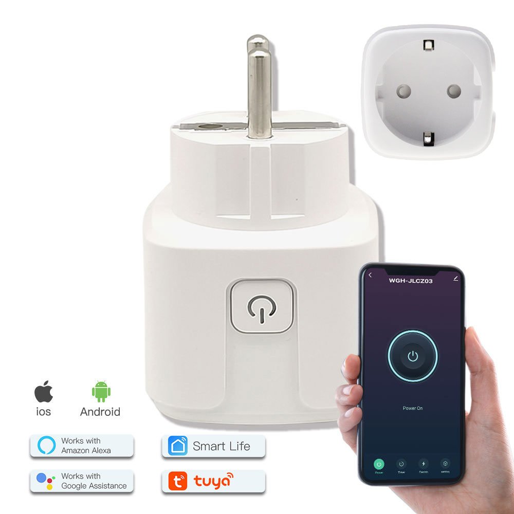 MVAVA 16A EU US UK smart home zigbee wireless remote control wifi smart electric outlet power socket plug with alexa and google