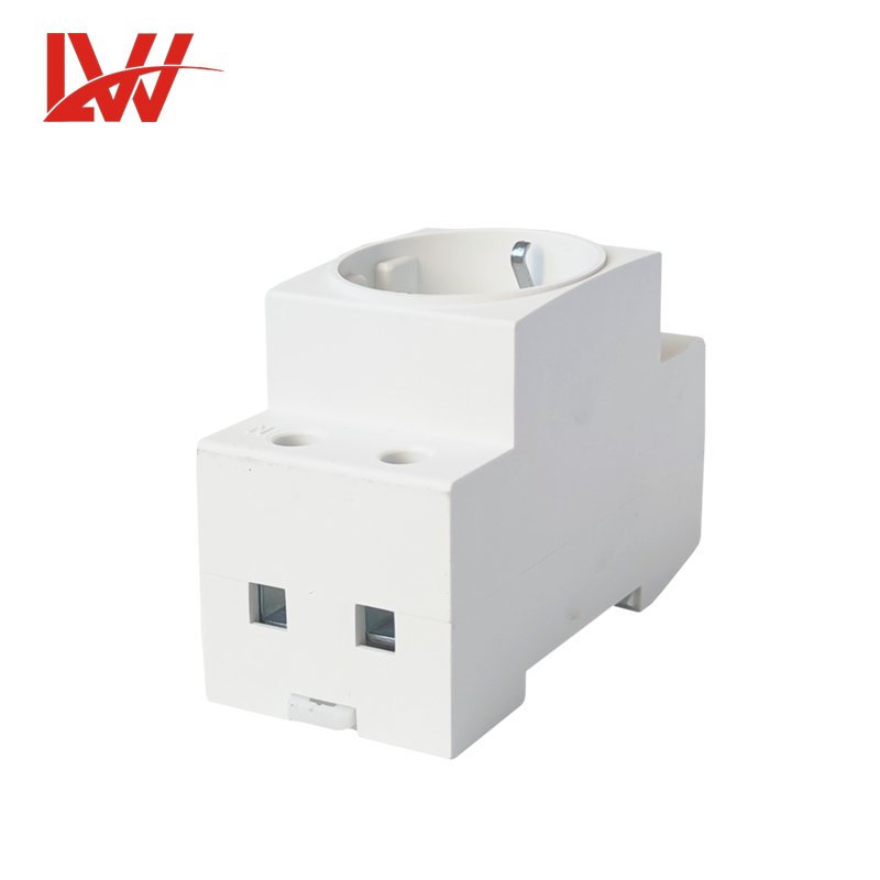 LW European German Socket AC30 Modular Socket 10-16A Din Rail Mounted Plugs Sockets