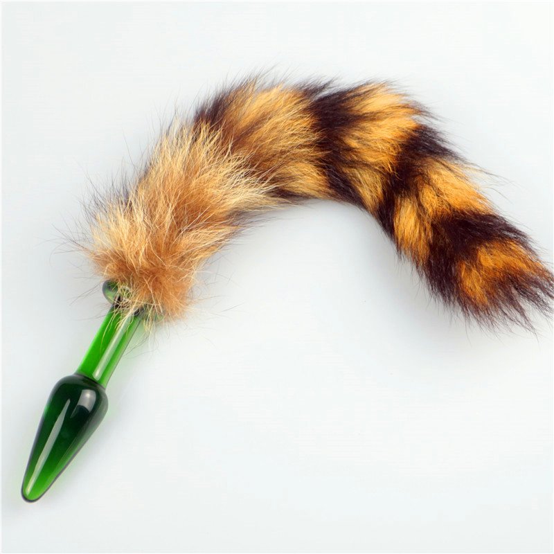 Free Custom Box - Good price China Sex Toys Crystal Glass Pink Cute With Cat Fox Tail Butt Anal Plug