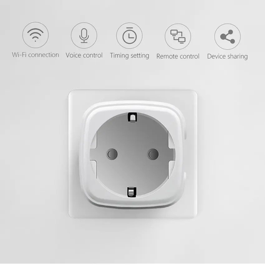 TYSH Matter Protocol Smart Home WiFi Plug Eu Standard Alexa Google Voice Homekit App Smart Plug Socket