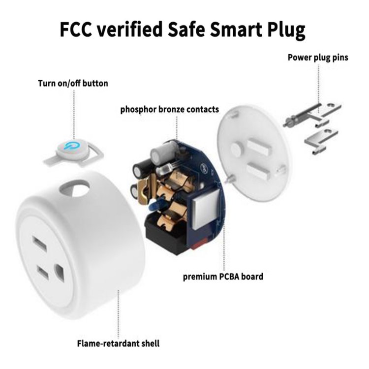 TYSH Smart Home EU/ UK/ US Alexa Google Home Tuya Power Strip Socket Matter Smart Home Remote Control Mini Wifi Smart Plug