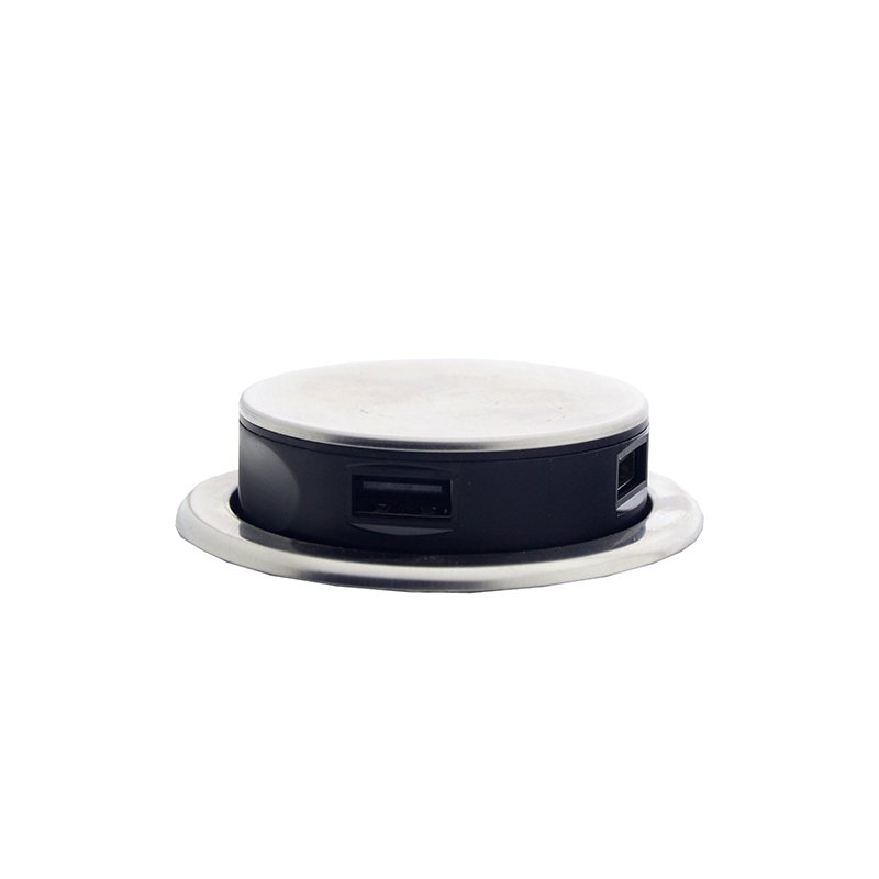 Modern Pop 2-Plug Socket 2 USB 2.4A Vertical Motorized Recessed IP40 220-250V 50Hz 3m Cable Length EU/US/UK 16A Power Socket