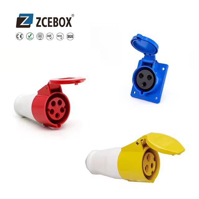 ZCEBOX 4P 32A New Waterproof and Dustproof Plug and Socket Industrial Power Wiring Connector