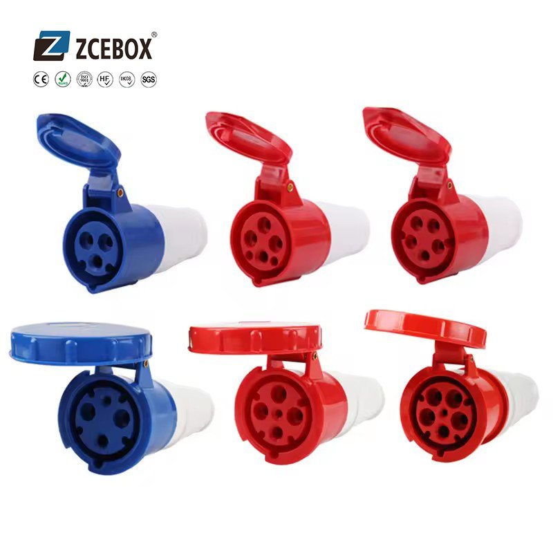 ZCEBOX 4P 32A New Waterproof and Dustproof Plug and Socket Industrial Power Wiring Connector