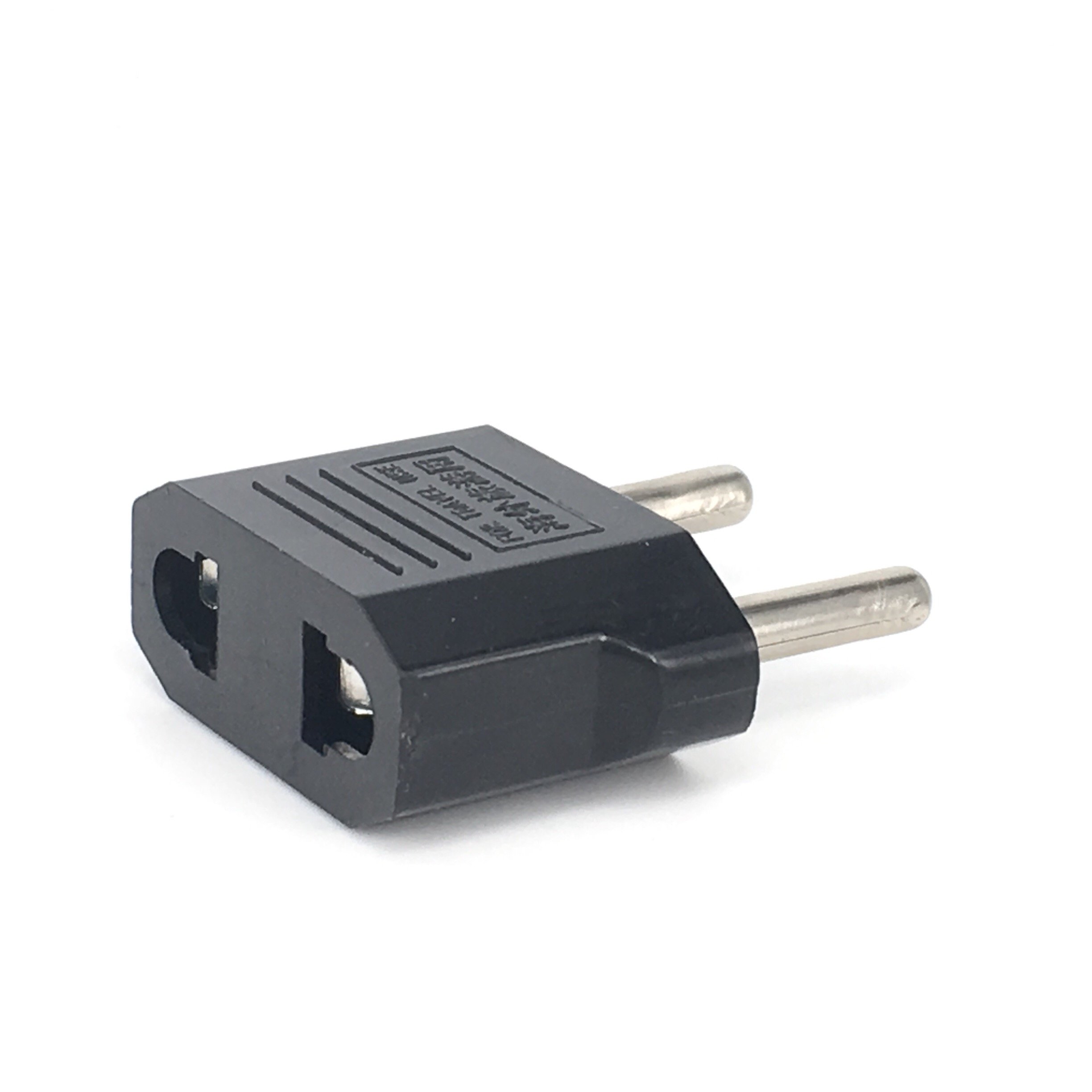 Max Supports 250V 6A Travel Power Adapter with Europe Socket Plug US to EU Plug Charger Adapter (Black)