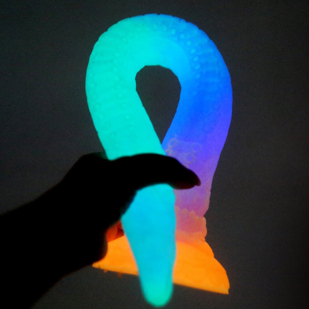 17.7in Luminous Anal Sex Toys Monster Dildo Tentacle Anal Dildo Long Anal Plug Butt Plug Silicone Dragon Dildo for Women Men