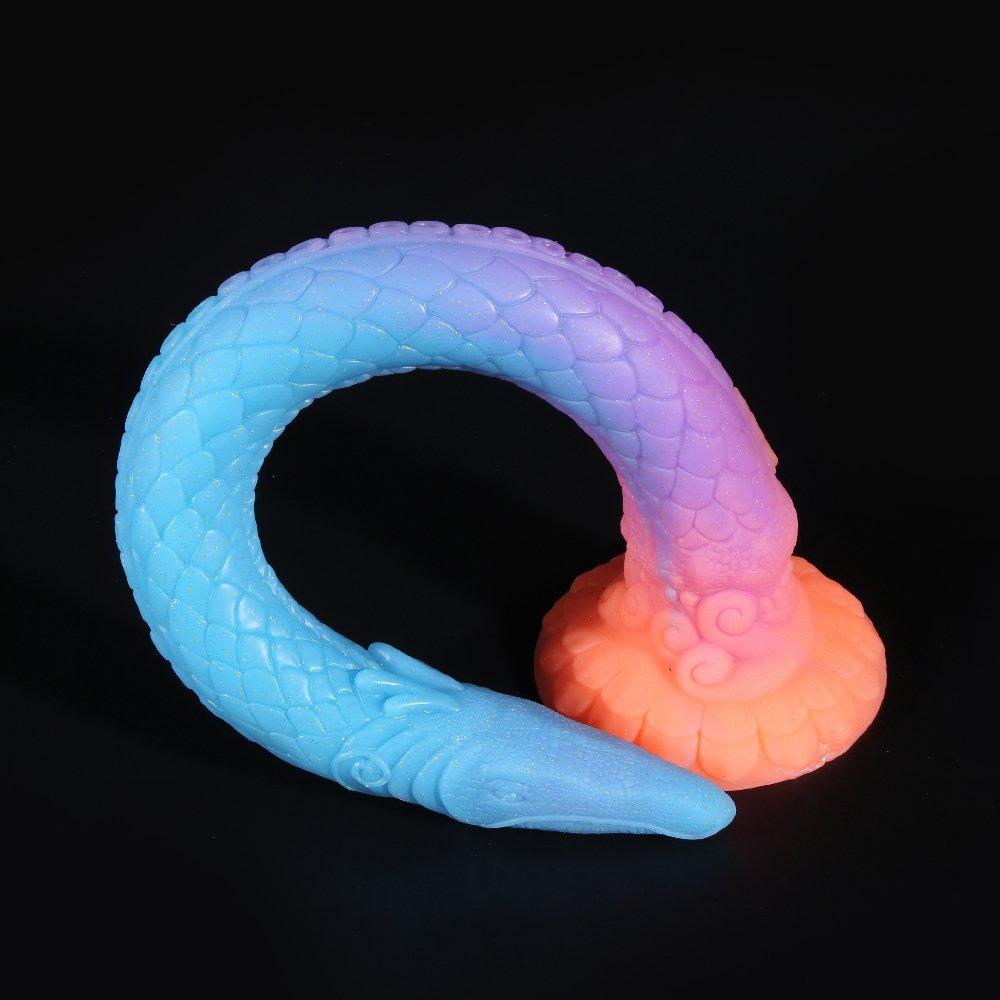 17.7in Luminous Anal Sex Toys Monster Dildo Tentacle Anal Dildo Long Anal Plug Butt Plug Silicone Dragon Dildo for Women Men