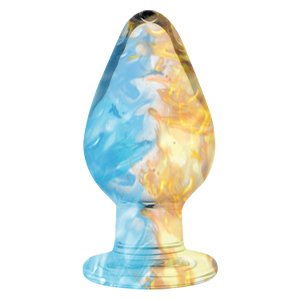YPM Mushroom Shape Massage Bum Plug Crystal Glass Large Anal Plug Butt Plug