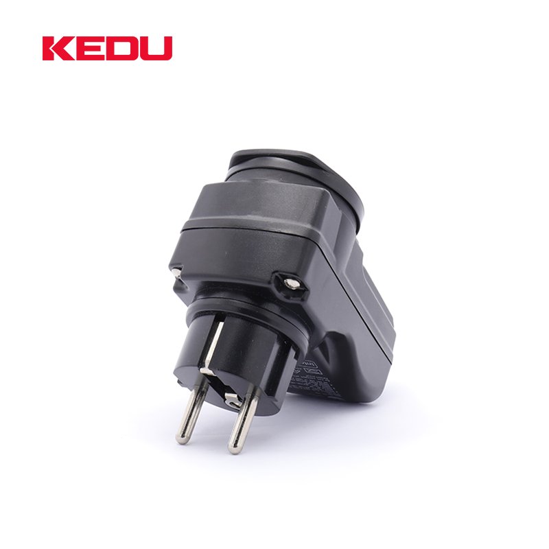 KEDU PD7-2A Hot Sale 16A 250V 2Pin German PRCD Portable Plug With CE Certification