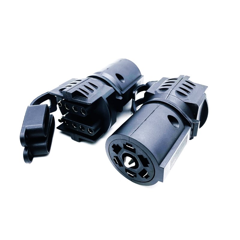 Hot Sale Nylon 12V 7 To 4 And 5 Pin Core Way Electric Trailer Plug For American Vehicles Extension Wire Cable Adapter Socket