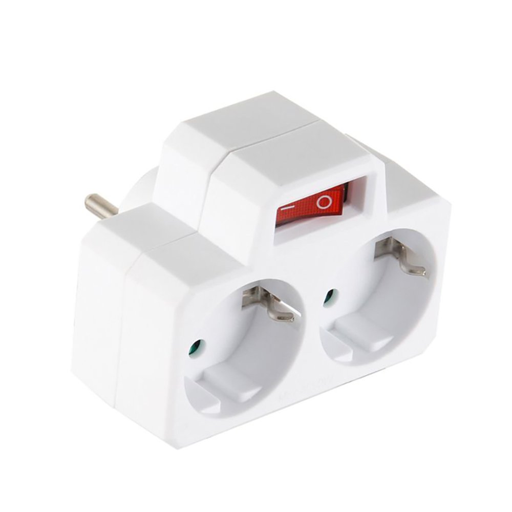 Durable EU Standard Multiple Plug 250V 16A Double Conversion Socket with Outlet Switch