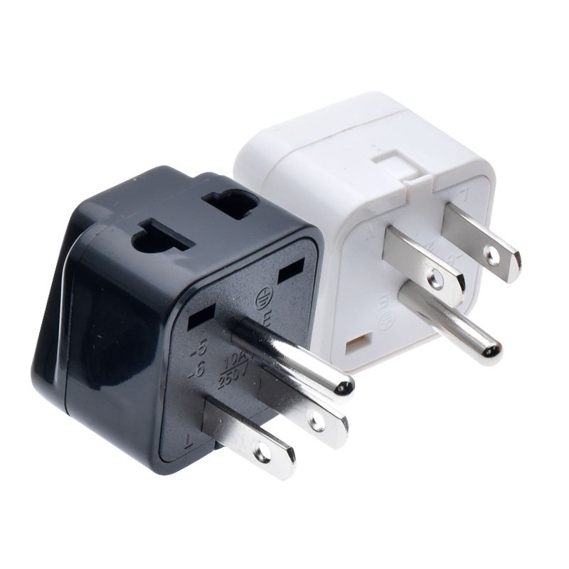 Type-B 3pins Universal travel USA American Canada power plug adapter US to France EU UK US China converter socket