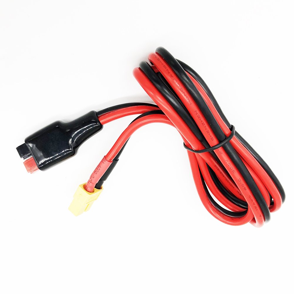 Custom XT60 Male Connector to Female EC5 Plug 2 Core Cable with 14 AWG Flexible Silicone Wire
