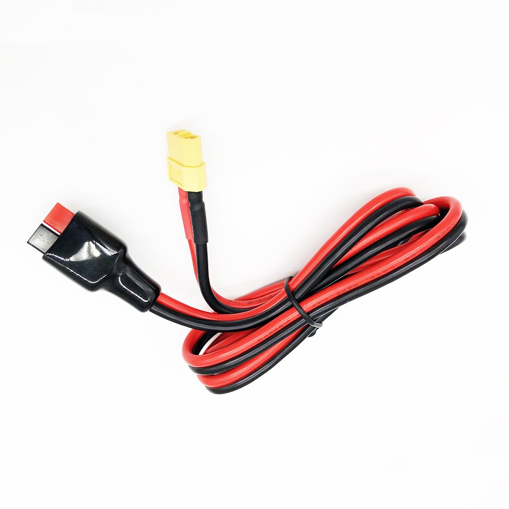 Custom XT60 Male Connector to Female EC5 Plug 2 Core Cable with 14 AWG Flexible Silicone Wire