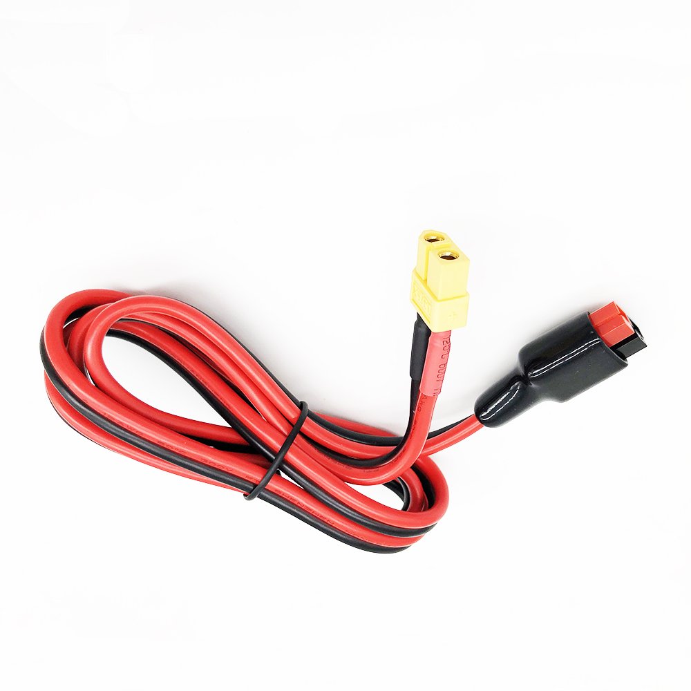 Custom XT60 Male Connector to Female EC5 Plug 2 Core Cable with 14 AWG Flexible Silicone Wire