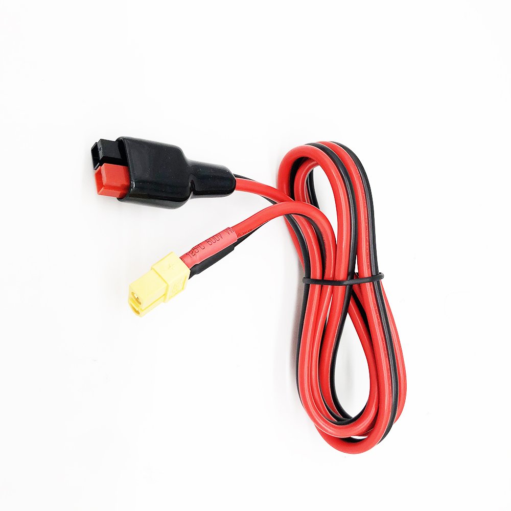 Custom XT60 Male Connector to Female EC5 Plug 2 Core Cable with 14 AWG Flexible Silicone Wire