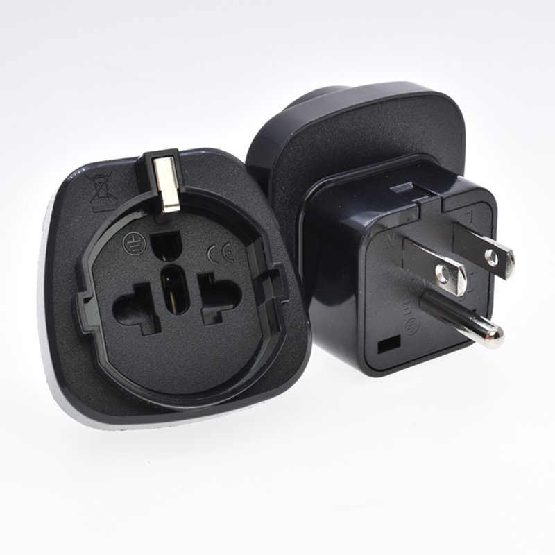 Grounding Schuko Australia USA European travel adapter us to au UK US AU power plug converter CE
