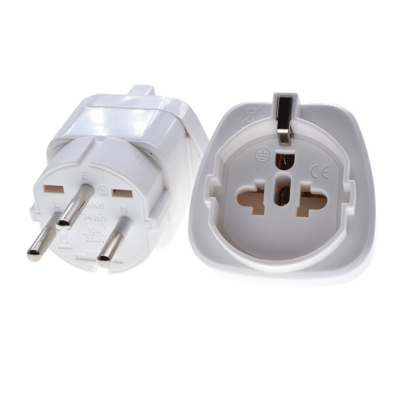 Grounding Schuko Australia USA European travel adapter us to au UK US AU power plug converter CE