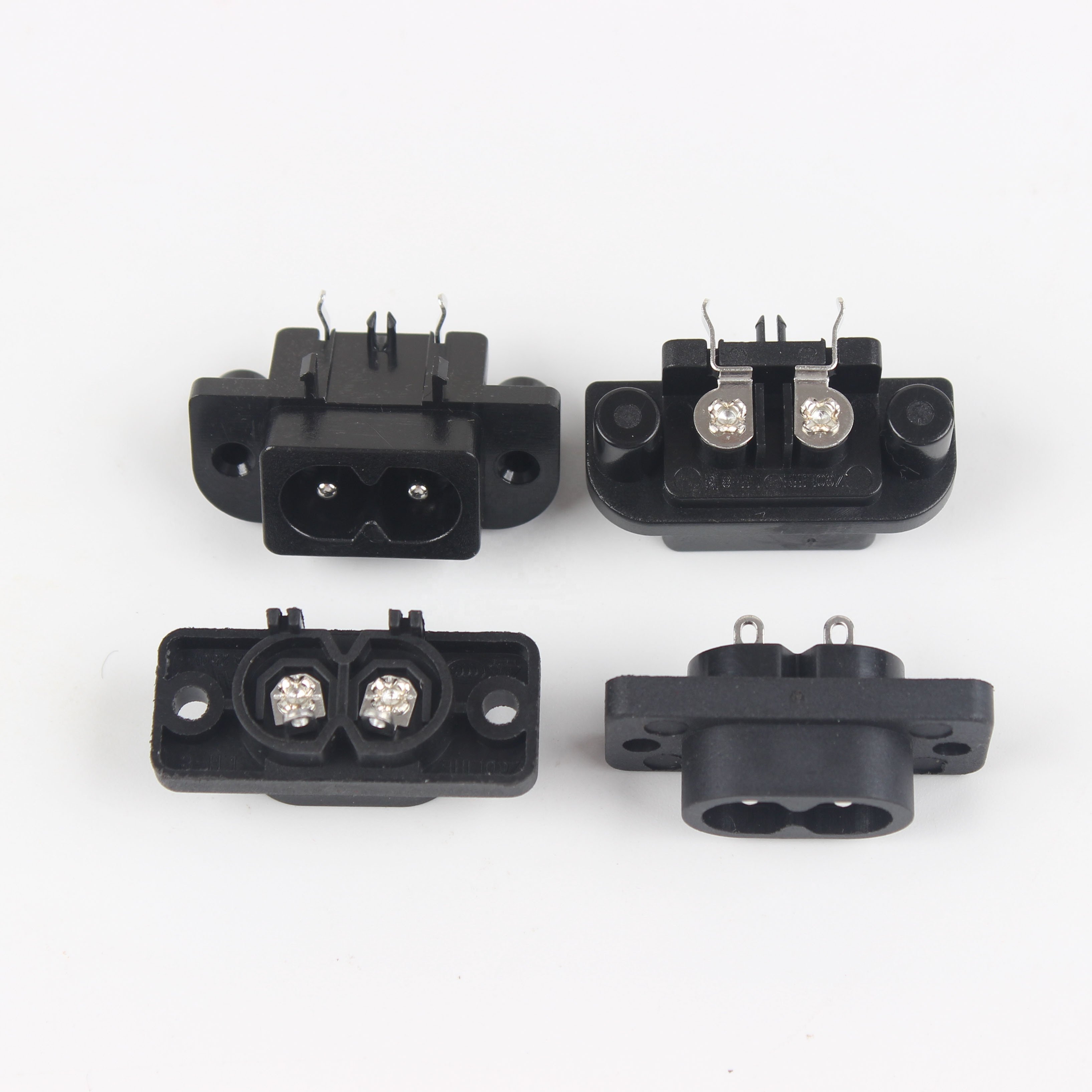 DB-8 C8 Panel Mount Plug Adapter 250V AC 2.5A 2 Pins Module Plug Power Connector Socket