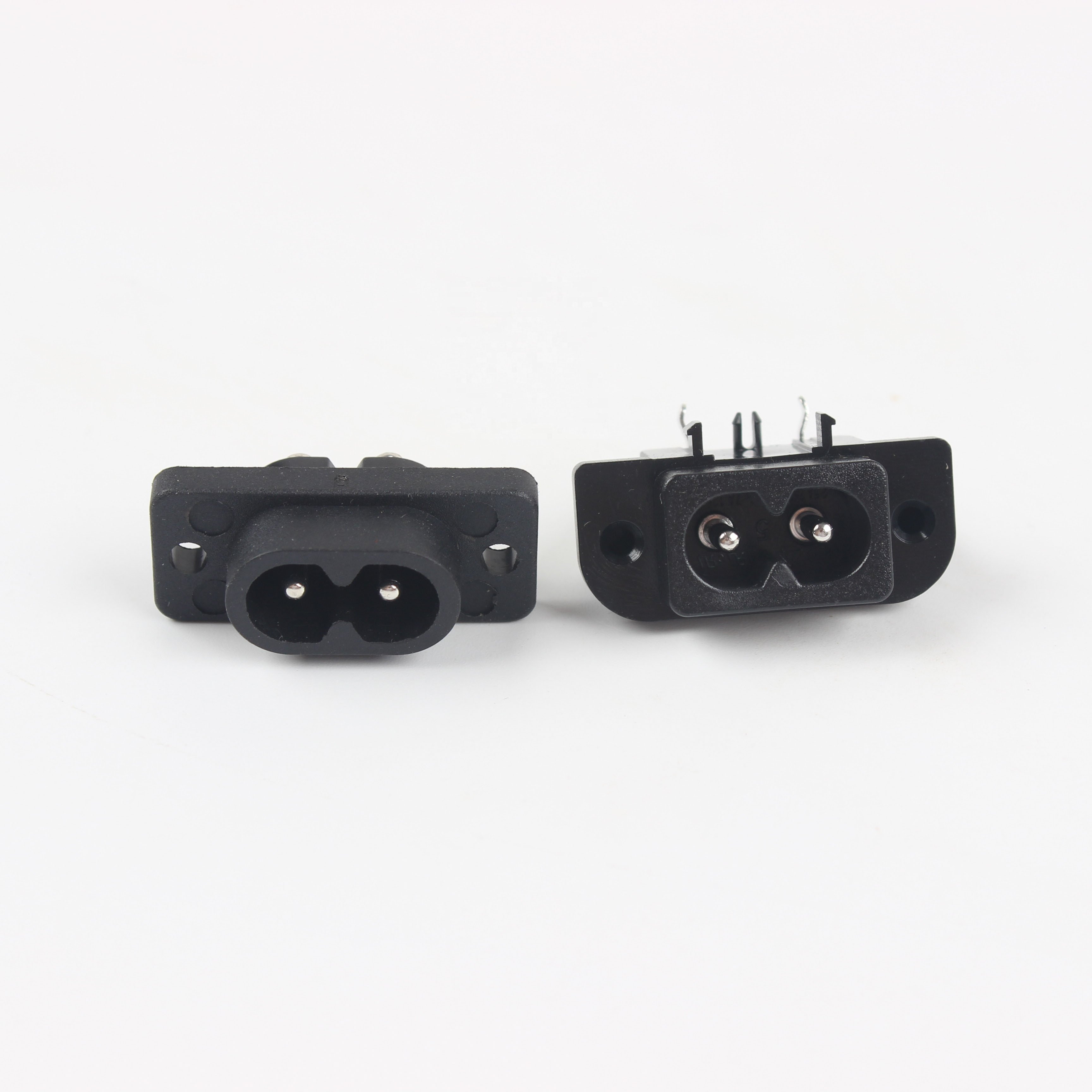 DB-8 C8 Panel Mount Plug Adapter 250V AC 2.5A 2 Pins Module Plug Power Connector Socket