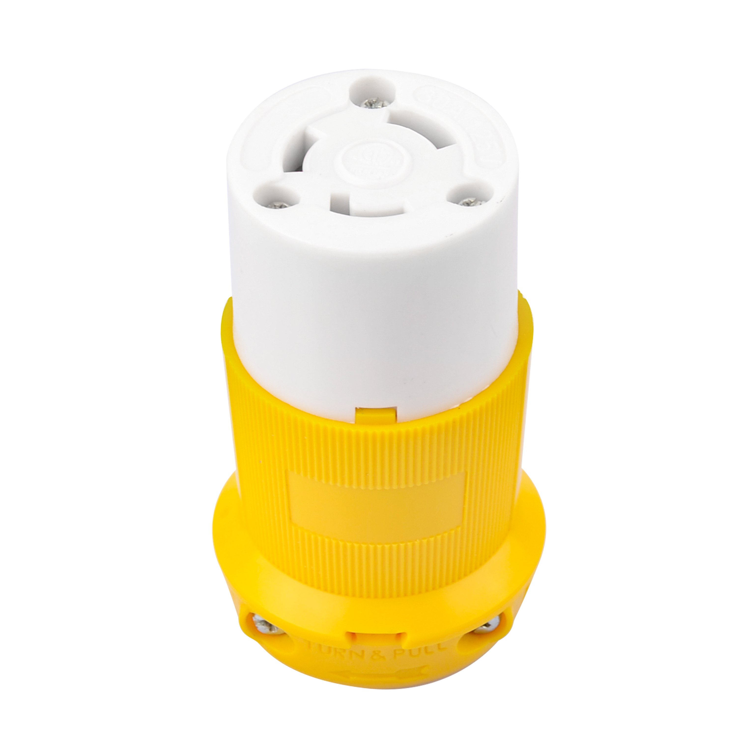 P017 NEMA L5-30P & NEMA L5-30R Locking Plug and Connector Set, Generator Twist Lock Plug Socket, 30 Amp 125V 2 Pole 3 Wire