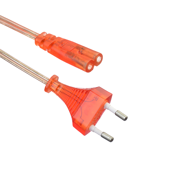 Top Quality VDE/INS Standard 2.5A 2 Pin Plug Power Cords with IEC60320 C7 Connector Power Cord For Home Appliances