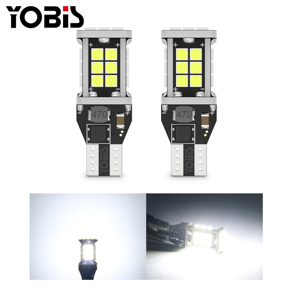 YOBIS Luces T15 3030 24SMD Plug And Play LED Canbus W16W LED Reverse Bulb Park Light For Car