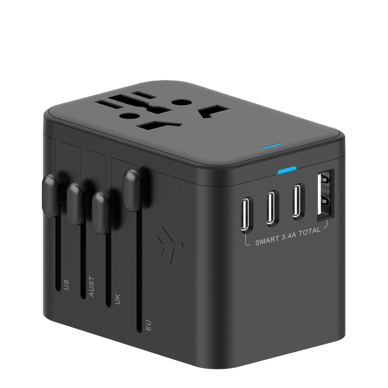 LEISHEN Universal Travel Adapter , All-in-One International Power Plug Adaptor Worldwide Charger for EU US UK AU 200+Countries