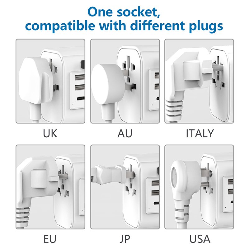 Worldplug High Quality International Type-C Port USB Wall Charger Power Plug Travel Adaptor