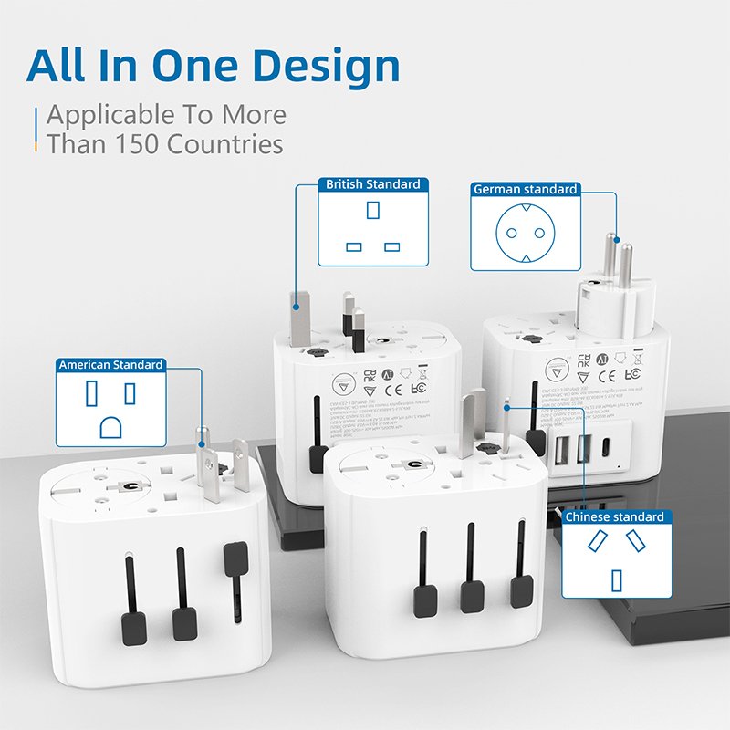 Worldplug High Quality International Type-C Port USB Wall Charger Power Plug Travel Adaptor