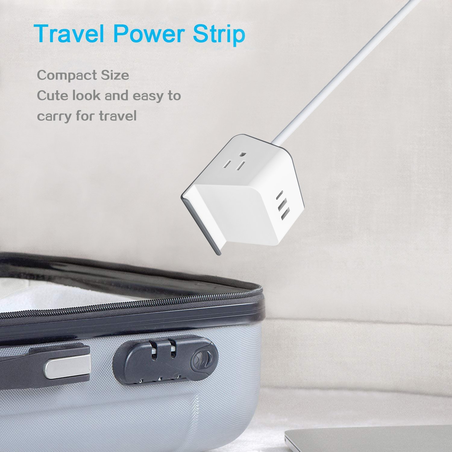 ETL US Standard Multi Plug Extension Socket 300J Surge Protector Desktop Cube Power Strips With 3 USB Ports And 2 AC Outlets