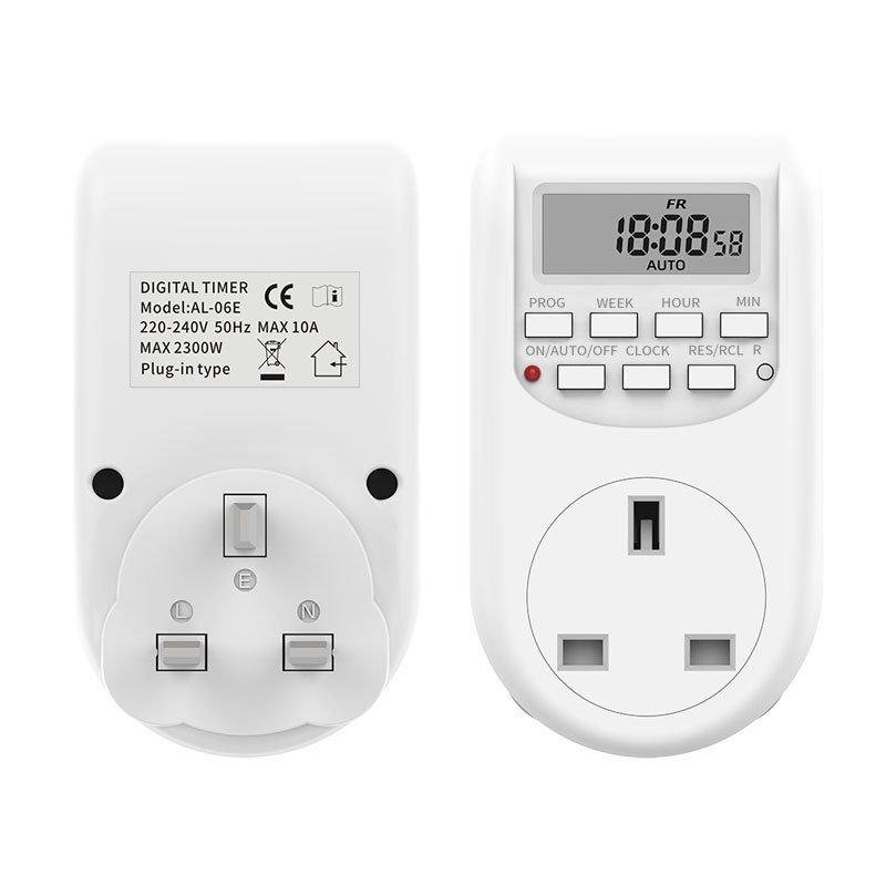 UK Timer Outlet 24 Hours Indoor Plug-in Timer Socket EU/US Programmable Timers for Electrical Outlets