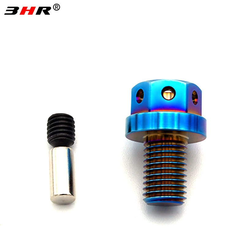 3HR Gr.5 Titanium Alloy Oil Drain Plug Ti-6Al-4V Gear Oil Drain Plug with Powerful Magnetic