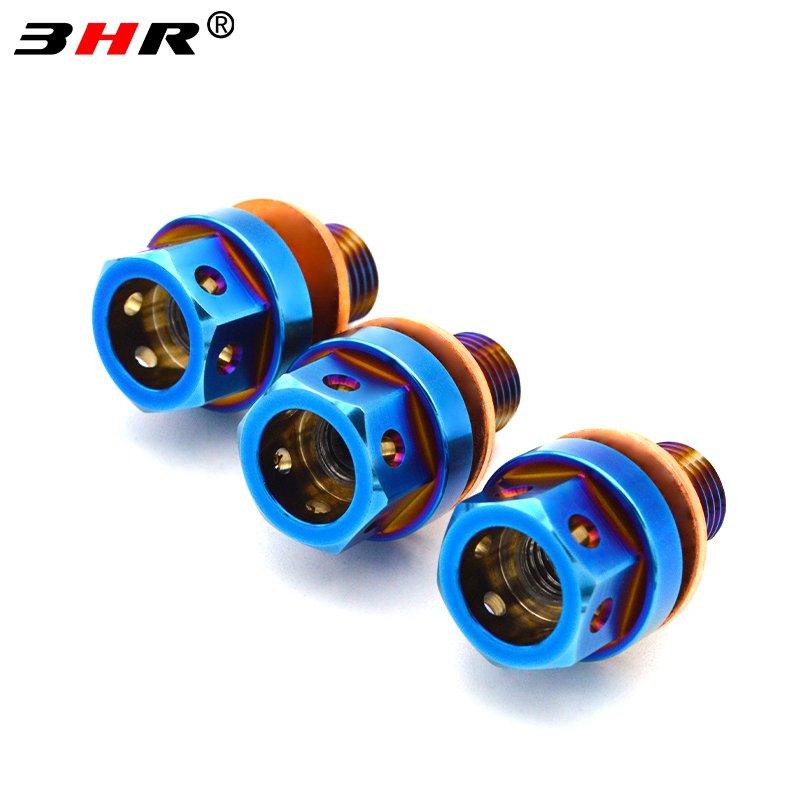 3HR Gr.5 Titanium Alloy Oil Drain Plug Ti-6Al-4V Gear Oil Drain Plug with Powerful Magnetic