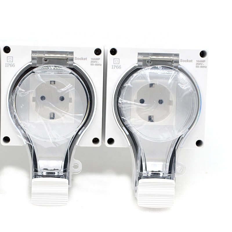High Quality Custom Made Smart WiFi Switch Wall Power Outlet EU UK AU Plug IP66 Standard 250V Rated Voltage 16A Outdoor Use