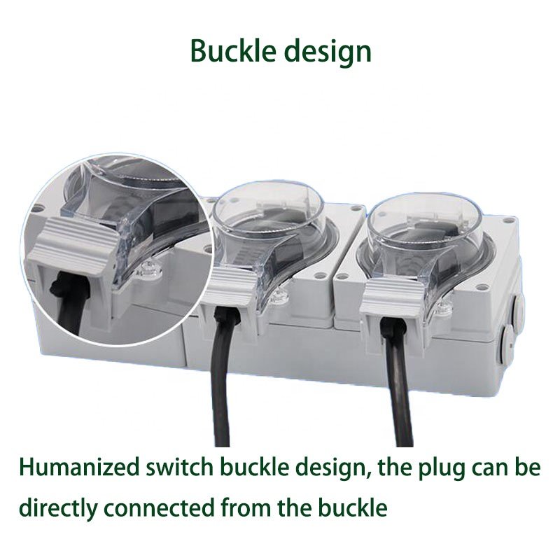 High Quality Custom Made Smart WiFi Switch Wall Power Outlet EU UK AU Plug IP66 Standard 250V Rated Voltage 16A Outdoor Use