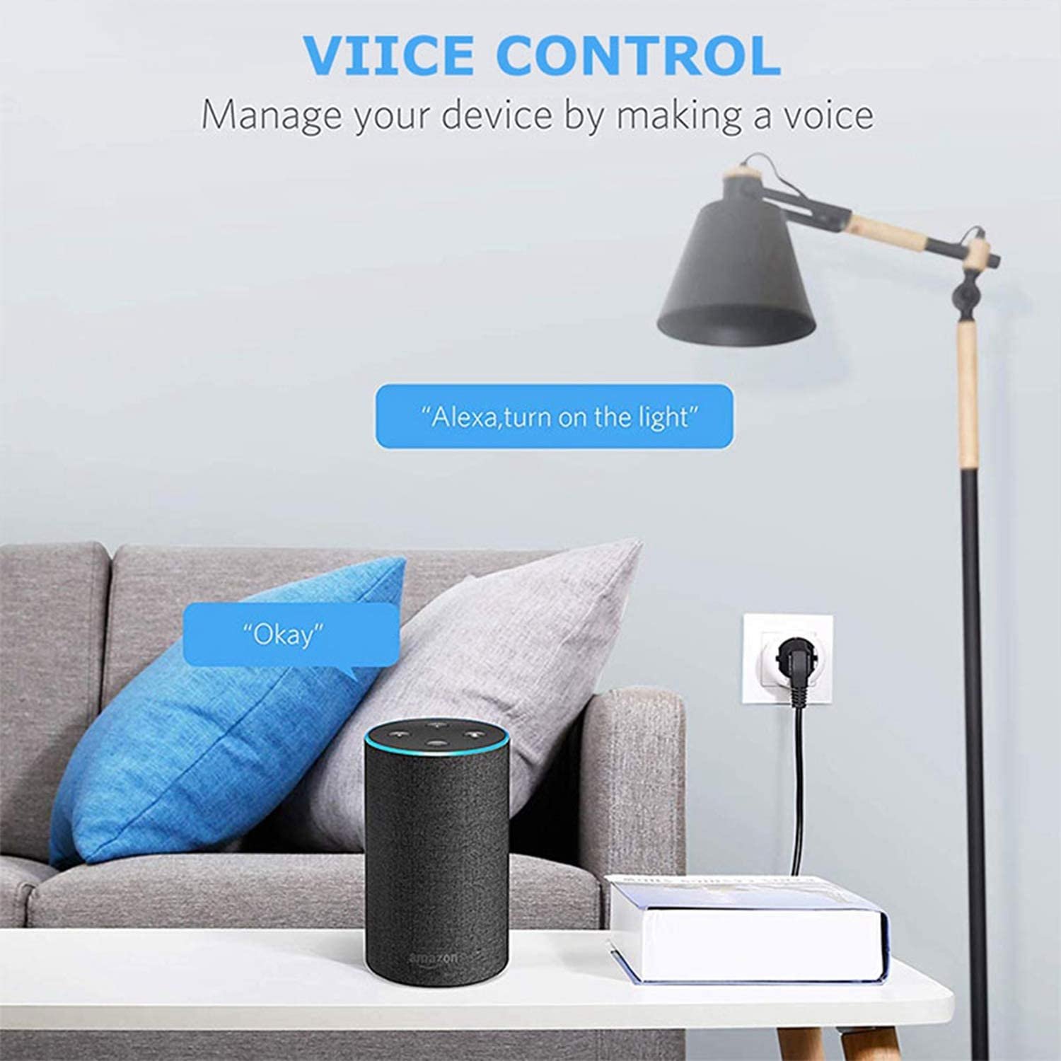 Tuya 16A 220V Wireless Wifi Smart Power Plug Energy Monitor EU Mini Wireless Wifi Smart Plug Socket With Alexa Voice Control