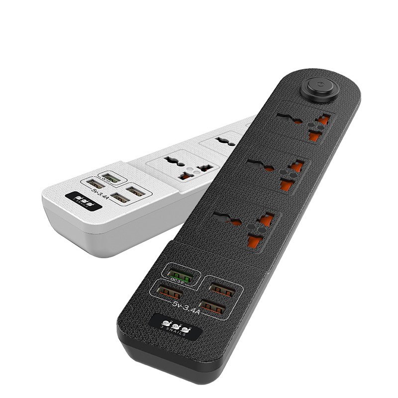 EONLINE smart power strip Universal works multi plug four takes 3 AC Socket 4 USB UK/EU/US