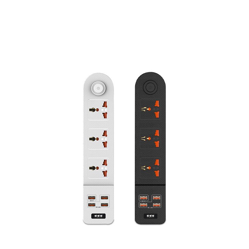 EONLINE smart power strip Universal works multi plug four takes 3 AC Socket 4 USB UK/EU/US