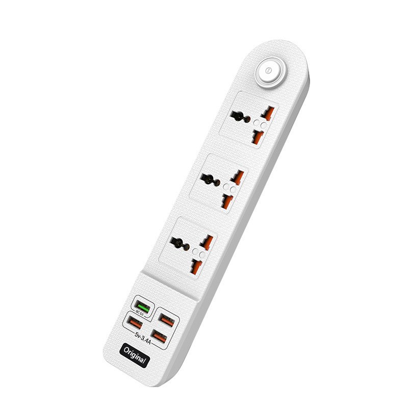 EONLINE smart power strip Universal works multi plug four takes 3 AC Socket 4 USB UK/EU/US