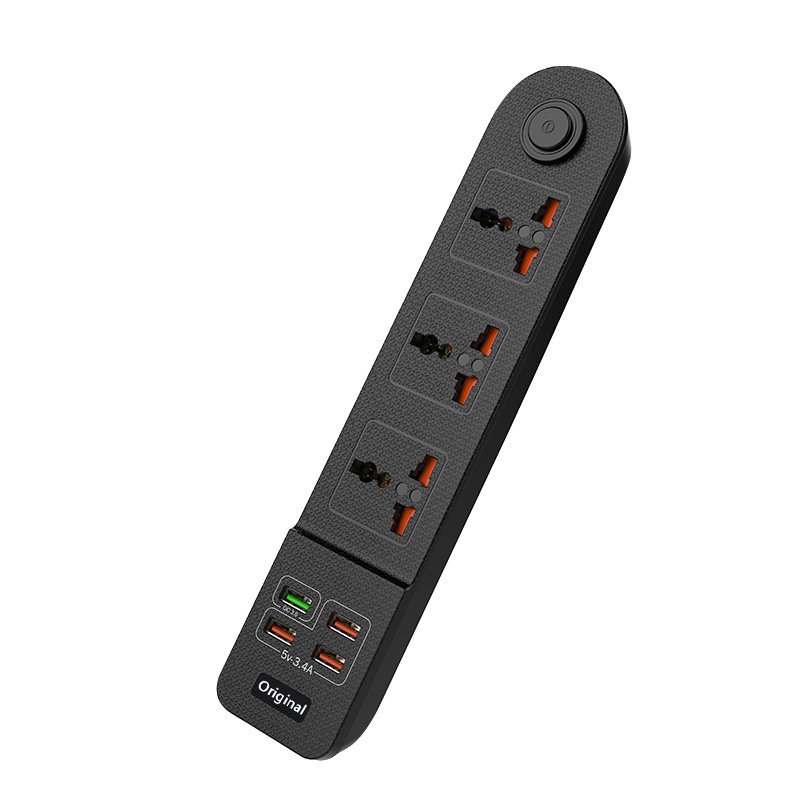 EONLINE smart power strip Universal works multi plug four takes 3 AC Socket 4 USB UK/EU/US