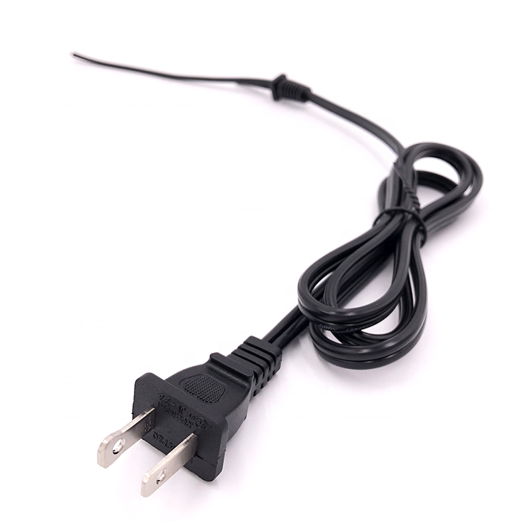 UL two pin flat power plug nema 1-15p usa electrical plug