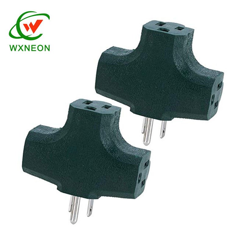 1875W Outlet Adapter 125V 15A 3 Prong Wall Plugs Adapters 3 Way Outlets
