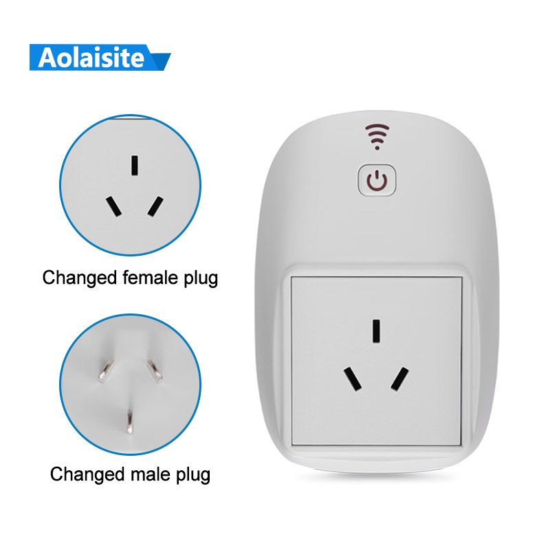 UK Standard Plug and Socket Enclosure Wifi Remote Control Smart Socket Plug 3Pin 230V 16A Power Plug Socket For Home Automation