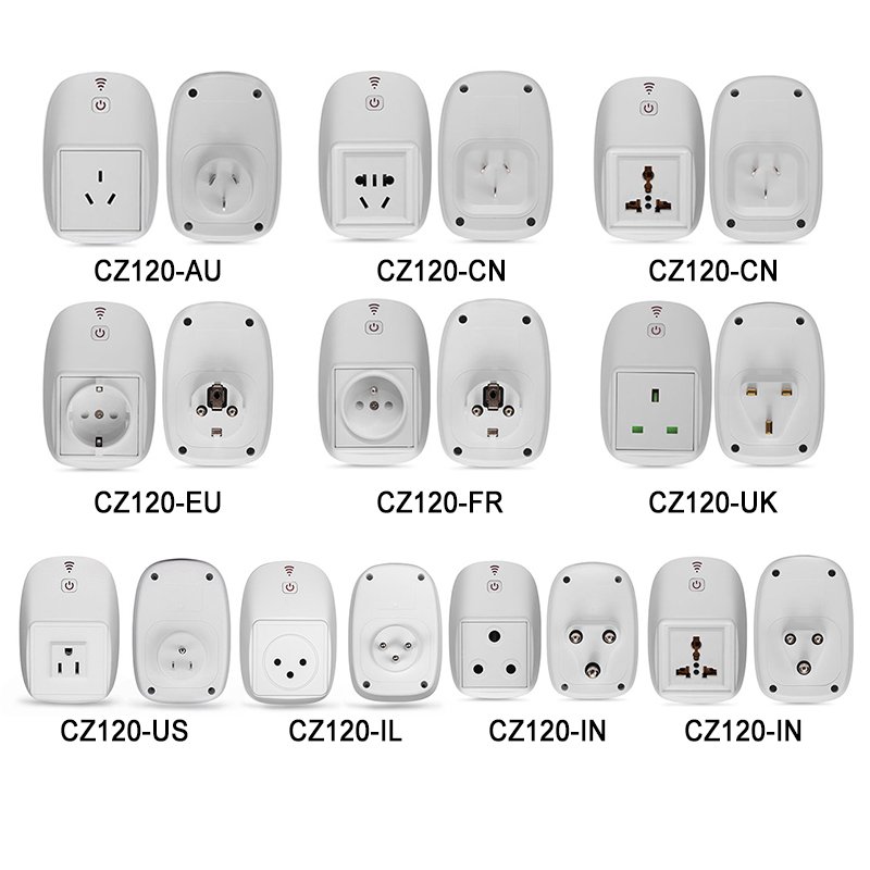 UK Standard Plug and Socket Enclosure Wifi Remote Control Smart Socket Plug 3Pin 230V 16A Power Plug Socket For Home Automation