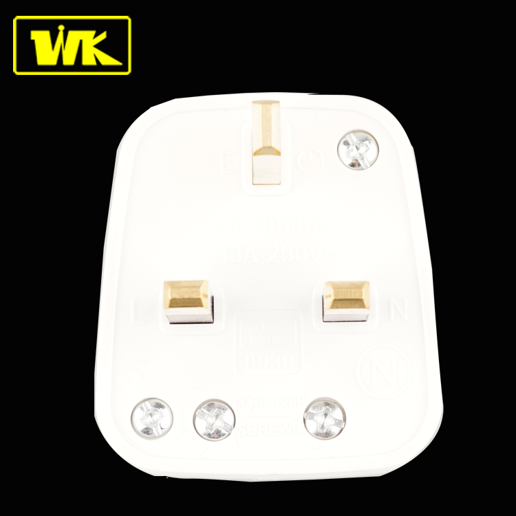 wholesale BS UK type G wiring electrical plug 3 pins with 13A fused black power industrial plug top
