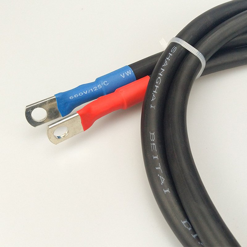Custom MRC 160 Male to M6 Ring Terminal Forklift Cable Rema 160 Amp Plug to Ring Lug Charging Cable