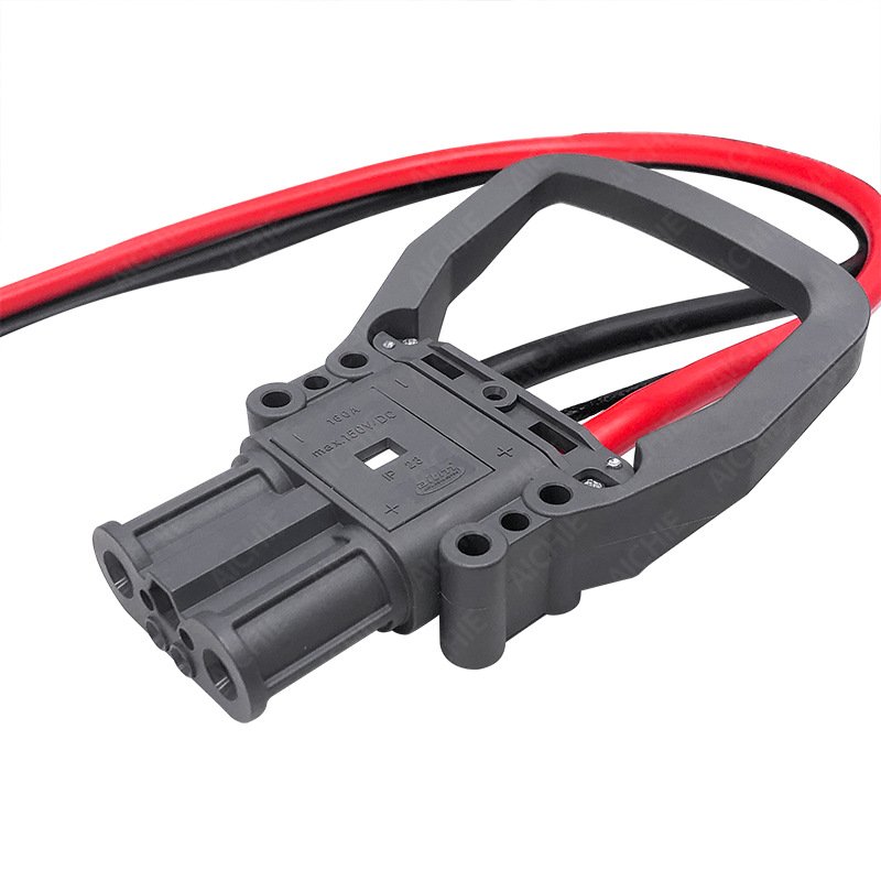 Custom MRC 160 Male to M6 Ring Terminal Forklift Cable Rema 160 Amp Plug to Ring Lug Charging Cable