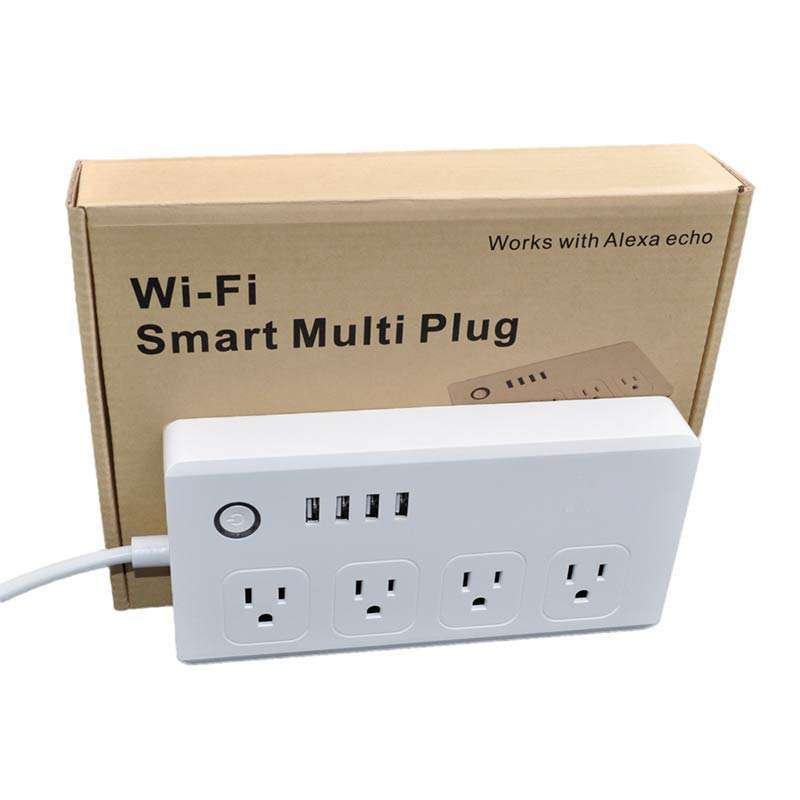 TUYA SmartPower Strip Wifi Mobile Phone Switch Timing Row Plug US Gauge Remote Mobile Phone Control Matter Scheme Energy Monitor